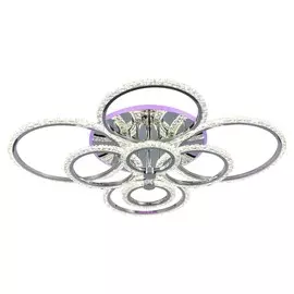 Светодиодная диммируемая люстра с ПДУ и RGB подсветкой Profit Light 18027/8 CHR