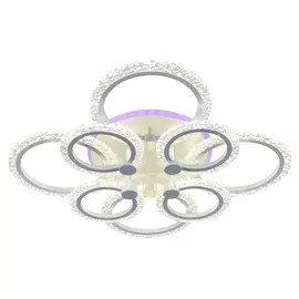 Светодиодная диммируемая люстра с ПДУ и RGB подсветкой Profit Light 18027/8 WHT A