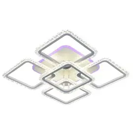 Светодиодная диммируемая люстра с ПДУ и RGB подсветкой Profit Light 18029/4+1 WHT