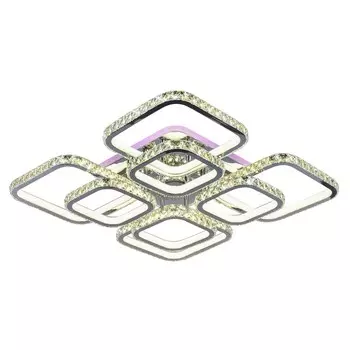 Светодиодная диммируемая люстра с ПДУ и RGB подсветкой Profit Light 8010/4+4 CHR