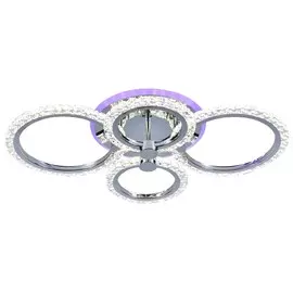 Светодиодная диммируемая люстра с ПДУ и RGB подсветкой Profit Light 18027/4 CHR