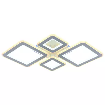 Светодиодная диммируемая люстра с ПДУ Profit Light 8882/2+2 WHT 104W+8W RGB