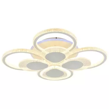 Светодиодная диммируемая люстра с ПДУ Profit Light 5891/4+4B WHT 248W+8W RGB