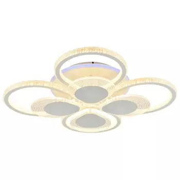 Светодиодная диммируемая люстра с ПДУ Profit Light 5891/4+4B WHT 248W+8W RGB