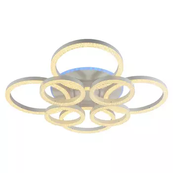 Светодиодная диммируемая люстра с ПДУ Profit Light 5894/4+4A WHT 224W+8W RGB