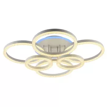 Светодиодная диммируемая люстра с ПДУ Profit Light 5894/6 WHT 180W+10W RGB
