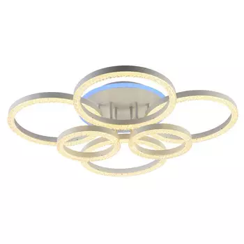 Светодиодная диммируемая люстра с ПДУ Profit Light 5894/6 WHT 180W+10W RGB