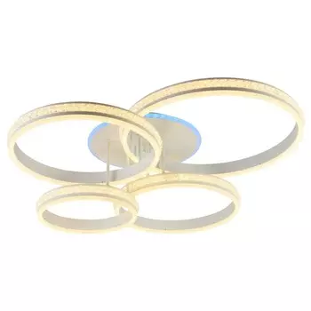 Светодиодная диммируемая люстра с ПДУ Profit Light 6004/4 WHT 360W+10W RGB