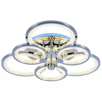 Светодиодная диммируемая люстра с ПДУ Profit Light 8002/3+3 CHR 144W+8W RGB