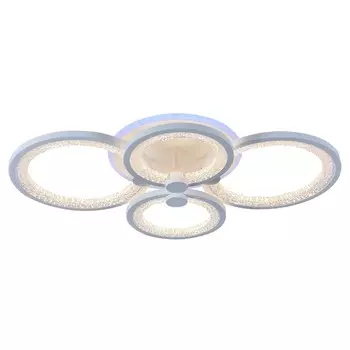 Светодиодная диммируемая люстра с ПДУ Profit Light 8002/4 WHT 100W+8W RGB