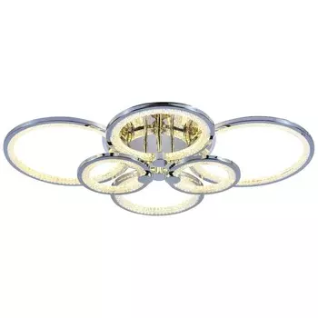 Светодиодная диммируемая люстра с ПДУ Profit Light 8002/6 CHR 168W+8W RGB