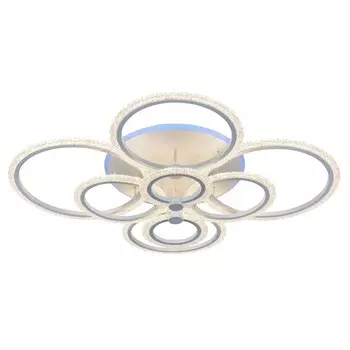 Светодиодная диммируемая люстра с ПДУ Profit Light 8003/8 WHT 212W+15W RGB