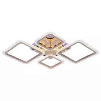 Светодиодная диммируемая люстра с ПДУ Profit Light 8015/2+2 FGD 88W+12W RGB