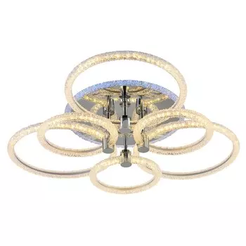 Светодиодная диммируемая люстра с ПДУ Profit Light 8024/3+3 CHR 139W+8W RGB