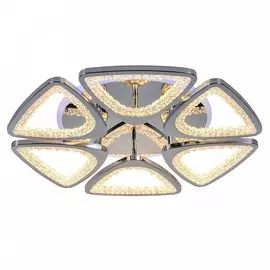 Светодиодная диммируемая люстра с ПДУ Profit Light 8031/6 CHR 120W+8W RGB