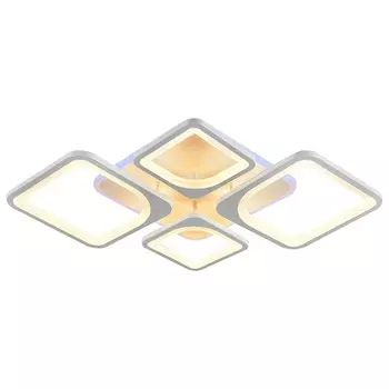 Светодиодная диммируемая люстра с ПДУ Profit Light 8057/2+2 WHT 112W+8W RGB