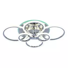 Светодиодная диммируемая люстра с ПДУ Profit Light 8076/6 CHR 132W+8W RGB