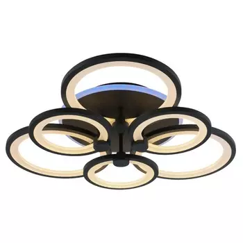 Светодиодная диммируемая люстра с ПДУ Profit Light 8077/3+3 GRP 144W+8W RGB