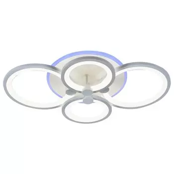 Светодиодная диммируемая люстра с ПДУ Profit Light 8077/4 WHT 100W+8W RGB