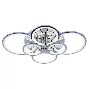 Светодиодная диммируемая люстра с ПДУ Profit Light 8077/6 CHR 168W+8W RGB