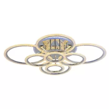 Светодиодная диммируемая люстра с ПДУ Profit Light 8086/8 CHR 212W+15W RGB