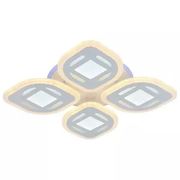 Светодиодная диммируемая люстра с ПДУ Profit Light 8439/4A WHT 104W+7W RGB