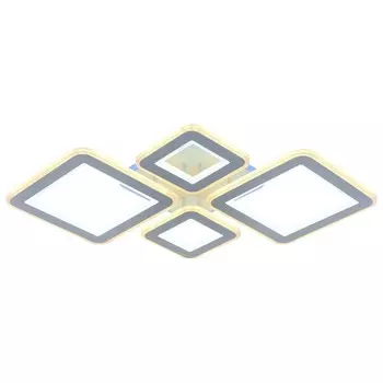 Светодиодная диммируемая люстра с ПДУ Profit Light 8882/2+2 WHT 104W+8W RGB