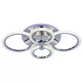 Светодиодная диммируемая люстра с пультом Profit Light 1376/4 CHR 76W+8W RGB