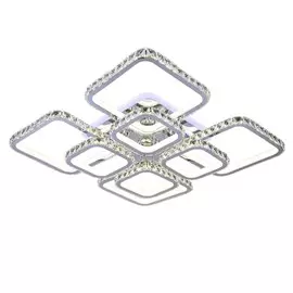 Светодиодная диммируемая люстра с пультом Profit Light 8010/4+4 CHR 476W BL+YL