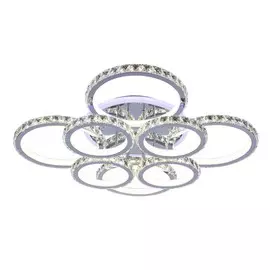 Светодиодная диммируемая люстра с пультом Profit Light 18052/8 CHR 380W BL+YL