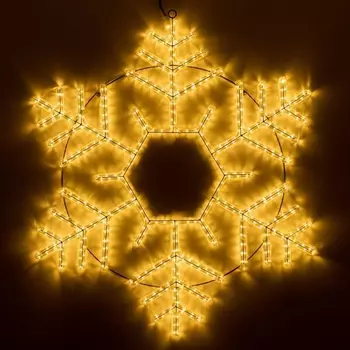 Светодиодная фигура Снежинка теплый свет Ardecoled ARD-Snowflake-M10-1000x900-576Led Warm (34259)
