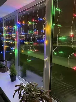 2*1м. Гирлянда Эра Бахрома RGB 24V IP44 ENOB-2M (Б0041906)