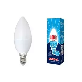 Светодиодная лампа E14 11W 4000K (белый свет) Volpe Norma LED-C37-11W/NW/E14/FR/NR картон (UL-00003811)