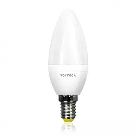 Светодиодная лампа E14 6W 2800K (теплый) диммируемая свеча Voltega Simple 5491