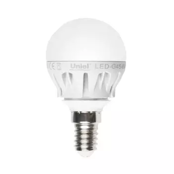 Светодиодная лампа E14 6W 4500K (белый) Merli Uniel LED-G45-6W-NW-E14-FR ALM01WH (8138)