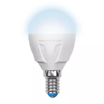 Светодиодная лампа E14 7W 4000K (белый) Uniel LED-G45 7W-NW-E14-FR PLP01WH (UL-00002417)