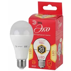 Светодиодная лампа E27 20W 2700К (теплый) Эра ECO LED A65-20W-827-E27 (Б0031709)