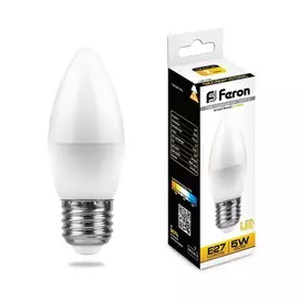 Светодиодная лампа Е27 5W 2700K (теплый) C37 LB-72 Feron (25764)
