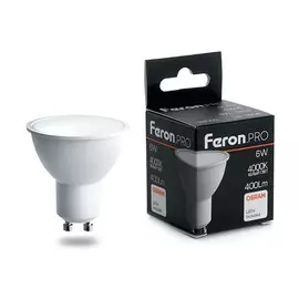 Лампа светодиодная Feron.PRO LB-1606 GU10 6W 4000K 38087
