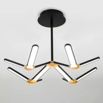 Светодиодная люстра на штанге Eurosvet Kyoto a043805 90147/4 черный/золото