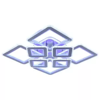 Светодиодная люстра с ПДУ Profit Light 8009/4+4 NKL A 254W+200W BL+YL