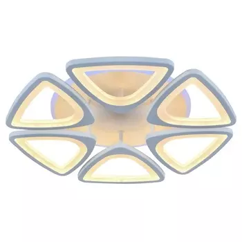 Светодиодная люстра с ПДУ Profit Light 8064/6 WHT 120W+8W RGB