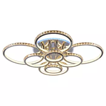 Светодиодная люстра с пультом Profit Light 8052/8 CHR 480W+11W RGB