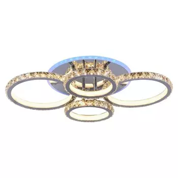 Светодиодная люстра с пультом Profit Light 8052/2+2 CHR 176W+8W RGB