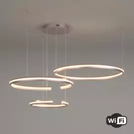 Светодиодная люстра с управлением Wi-Fi Eurosvet Smart Gap 90280/3 сатин-никель (a048457)