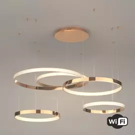 Светодиодная люстра с управлением Wi-Fi Eurosvet Smart Posh 90275/5 медный (a048450)