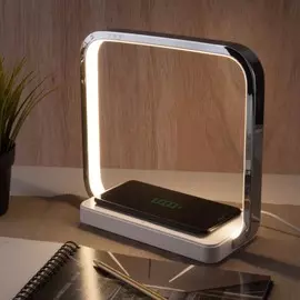 Светодиодная настольная лампа с беспроводной зарядкой QI Eurosvet Frame 80502/1 хром a047190