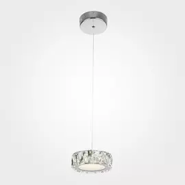 Светодиодный подвесной светильник с хрусталем 90048/1 хром ЕВРОСВЕТ