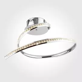 Светодиодный потолочный светильник с хрусталем 90045/1 хром ЕВРОСВЕТ