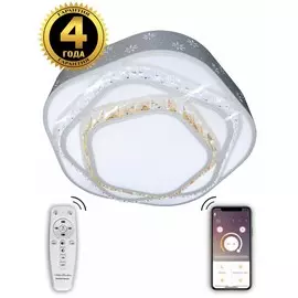 Потолочная светодиодная люстра с пультом ДУ, управление со смартфона и планшета Natali Kovaltseva TECHNOLOGY STYLE 71025/1W